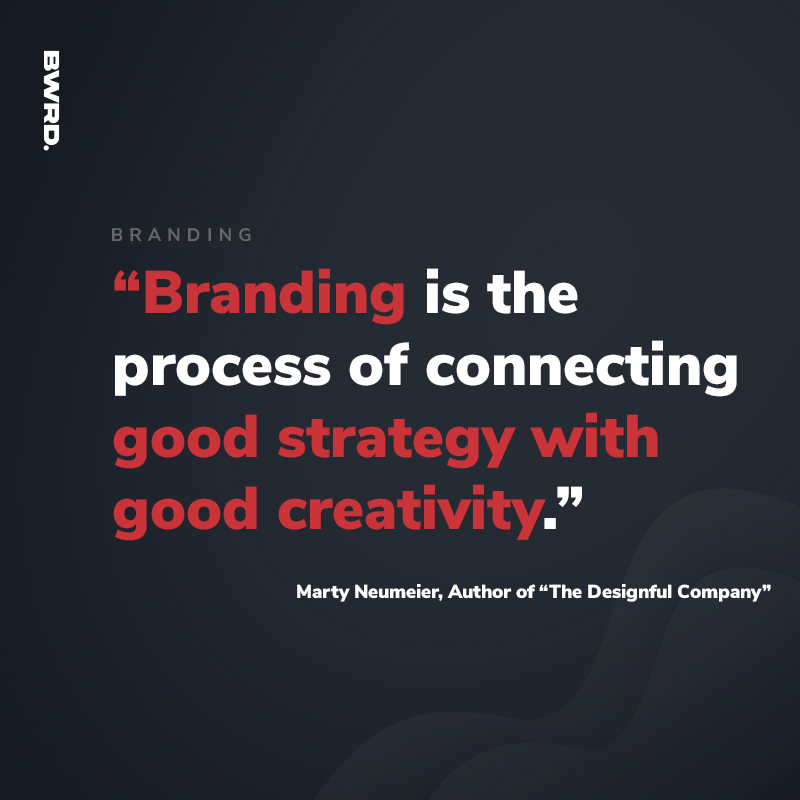“Branding is the process of connecting good strategy with good creativity.”- Marty Neumeier, Author of “The Designful Company”